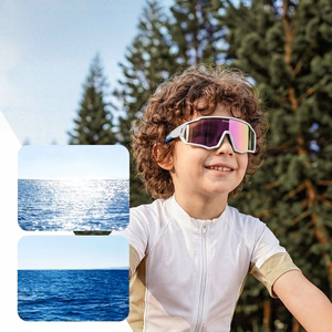 Rockbros SP383 Shining Warrior riteņbraukšanas brilles - matēts balts rāmis, polarizētas sarkanas lēcas