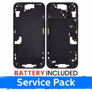 Displeja rāmis / Iekšējais korpuss Apple iPhone 15 Plus + akumulators / Black / (Service Pack)
