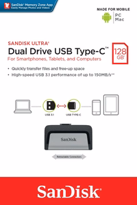 SanDisk pendrive 128GB USB-A / USB-C Ultra Dual Drive 150 MB/s