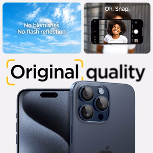 Spigen Optik.tR EZ Fit kameras aizsargs iPhone 14 Pro / Pro Max / 15 Pro / Pro Max – titāna zils, 2 gab.