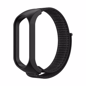 Нейлоновый ремешок для XIAOMI Mi Band 5 / 6 / 7 черный (05)
