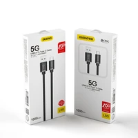 Dudao USB - USB Type C kabelis Super Ātra Uzlāde 1 m, melns (L5G-Black)