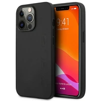 AMG AMHCP14XDOLBK iPhone 14 Pro Max 6.7 - melns ādas vāciņš ar karsta štampējuma iespaidu