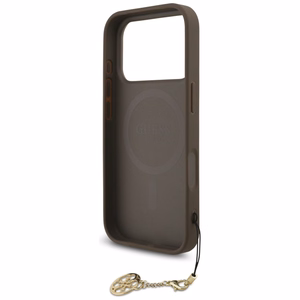 Guess 4G Charms Collection MagSafe чехол для iPhone 17 Pro - коричневый