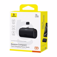 Portatīvais lādētājs OS-Baseus Compact IP 5000mAh 20W (melns)