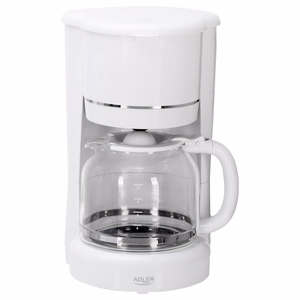 Adler AD 4383w pilienu kafijas automāts maltai kafijai, 1,5 l, balts