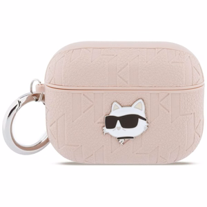Karl Lagerfeld Monogram Choupette Head Maciņš for AirPods Pro 3 - rozā