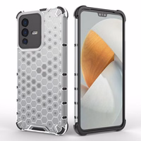 Šūnveida apvalks bruņots pārklājums ar gēla rāmi Vivo V23 5G Caurspīdīgs