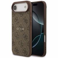 GUESS viedtālruņa apvalks IPHONE 17 Air, saderīgs ar MagSafe GUHMP17MG4GFRW (PU 4G Ring Classic Logo) brūns