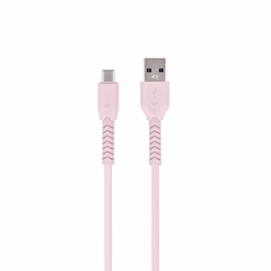 Maxlife MXUC-04 kabelis USB - USB-C 1,0 m 3A rozā