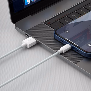 Baseus kabelis Simple Wisdom USB - Lightning 1,5 m 2,4A balts 2 gab.