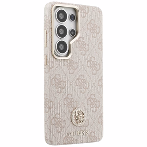 Guess 4G Rhinestone Round Logo MagSafe Case for Samsung Galaxy S26 Ultra - Pink
