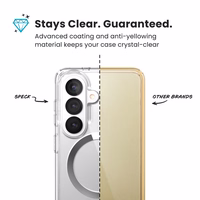 Speck Presidio Perfect-Clear Magnet - Samsung Galaxy S26 MagSafe maciņš (Clear/Clear/sudrabs)