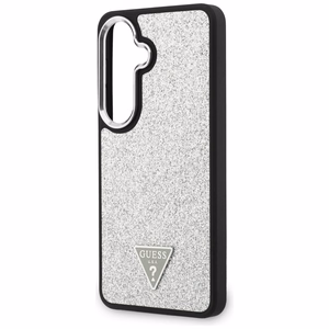 Guess maciņš Fixed Glitter Triangle MagSafe priekš Samsung Galaxy S26 sudrabs