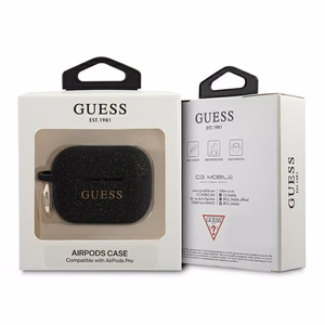 Guess Silicone Glitter чехол для AirPods Pro - чёрный