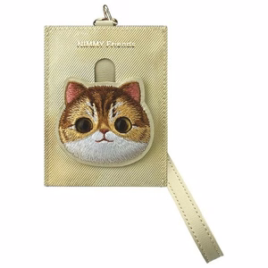 Nimmy Big Eyed Pet 2.0 Kaķis 3-in-1 komplekts: Viedtālruņa apvalks + maks + sekošanas ierīces korpuss - beige