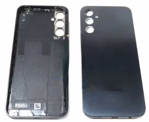 Samsung A145 A14 4G 2023 aizmugurējais vāciņš, melns (bez kameras stikliņa), oriģināls (lietots, C klase)