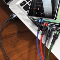 USAMS pīts kabelis U26 4w1 1.2m 2A Fast Charge (2xlightning/microUSB/USB-C) SJ317USB01 (US-SJ317)