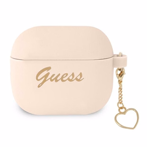 Guess GUA3LSCHSP AirPods 3 чехол розовый/розовый Silicone Charm Heart Collection