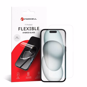 Hybrid glass to iPhone 15 Forcell Flexible Nano Glass