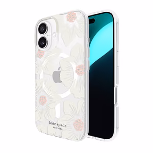 Kate Spade New York Protective MagSafe - Case for iPhone 16 (Hollyhock Floral)