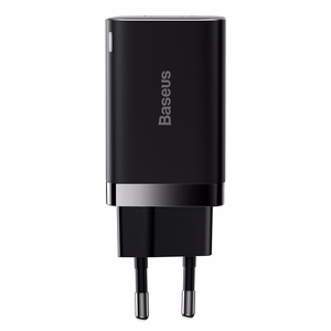 BASEUS lādētājs USB A + Type C PD QC3.0 30W CCSUPP-E02/CCCJG30UE melns