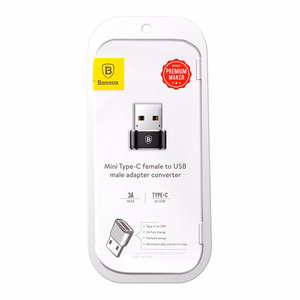 Baseus OTG adapteris mini USB-C – USB konvertētājs melns