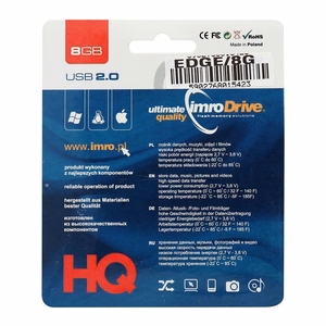 Imro zibatmiņa 8GB USB 2.0 Edge melns
