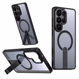 Hybrid Armor X macins Samsung Galaxy S26 Ultra ar stativu, saderigs ar MagSafe - melns