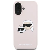 Karl Lagerfeld silikona viedtālruņa apvalks Nauble Heads Print Magnētiskais iPhone 16 - rozā