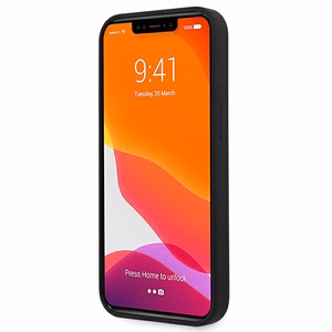 Guess Silikona 4G Logotipa Apvalks iPhone 13 - Melns