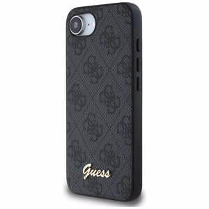 Guess 4G Script Logo MagSafe viedtālruņa apvalks iPhone 16e - melns