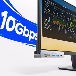 Orico MH5PC USB-C / 2x USB-A 3.2 + 1x USB-C 3.2 + 1x SD&TF - sudraba krāsā