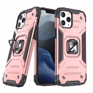 Wozinsky Ring Armor Case statīvs izturīgs viedtālruņa apvalks iPhone 13 rozā zelts