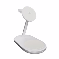 Puro Mag Station Qi2 3-in-1 bezvadu lādētājs, savietojams ar MagSafe - balts