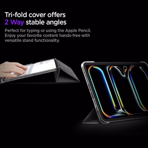 Spigen Liquid Air Folio korpuss iPad Pro 11" (2024) iPad Pro 11" (2025) - Melns