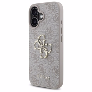 Guess 4G lielā logotipa viedtālruņa apvalks iPhone 16 - rozā
