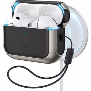ESR Orbit HaloLock MagSafe Case for AirPods Pro 3 - Gray & Black
