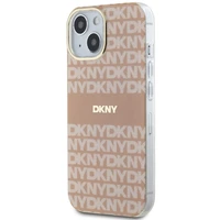 DKNY IML Mono un svītras Magnētiskais viedtālruņa apvalks iPhone 15 Plus / 14 Plus - rozā