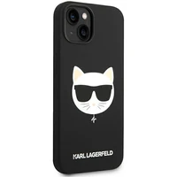 Karl Lagerfeld KLHMP14MSLCHBK iPhone 14 Plus 6.7 "cietais apvalks melns / melns Silikona Choupette Galva Magsafe