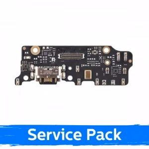 Разъём зарядки для Xiaomi Mi A2 с шлейфом / серебристый (Service Pack)