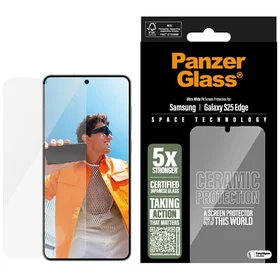 PanzerGlass Īpaši plāns keramikas stikls Samsung Galaxy S25 Edge - caurspīdīgs