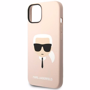 Karl Lagerfeld KLHMP14SSLKHLP iPhone 14 6.1 "cietais apvalks gaiši rozā / gaiši rozā Silikona Karla Galva Magsafe