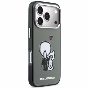 Karl Lagerfeld Karl & Choupette задняя MagSafe чехол для iPhone 17 Pro чёрный