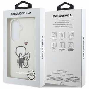 Karl Lagerfeld maciņš IML Karl un Choupette MagSafe priekš Samsung Galaxy S26 caurspīdīgs