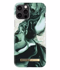 IDEAL OF SWEDEN IDFCAW 21-I2061-320 IPHONE 12/12 PRO GOLDEN OLIVE MARBLE maciņš