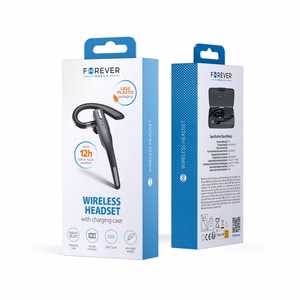 Forever wireless headset BH-100 with charging case black