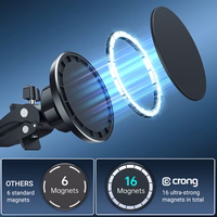 Crong Carclip Magnetic - MagSafe Magnetic Car turētājs (melns)