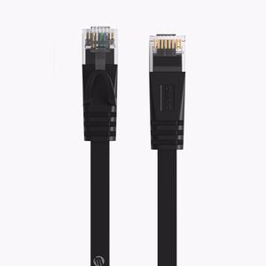 Orico PUG-C7B CAT7 10Gbps RJ45 Ethernet tīkla kabelis interneta LAN plakans 8m - melns