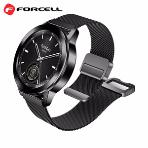 FORCELL F-DESIGN FS11 magnētiskā nerūsējošā tērauda siksniņa SAMSUNG pulkstenim 22 mm melna